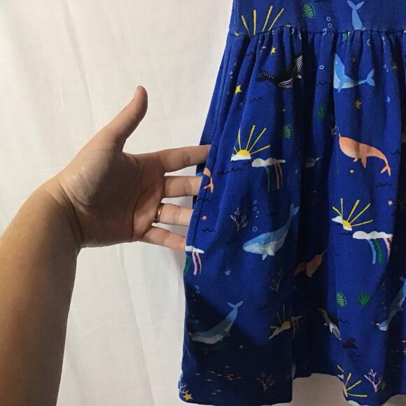 Girls Hanna Andersson Mermaid Sea Cotton Tank Dress 110 5 Aquarium  Resort Beach - Picture 3 of 7